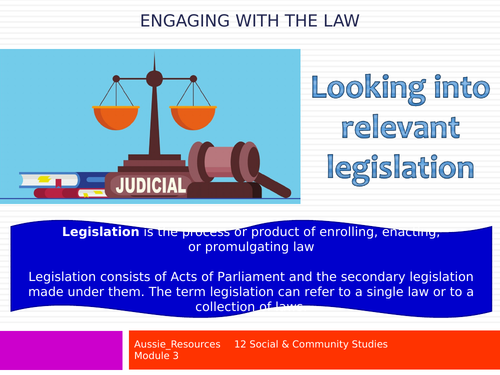 Social and Community Studies – Legally, it could be you!  –  Engaging with legislation