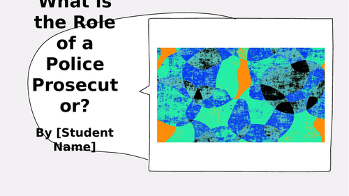 Social and Community Studies – Legally, it could be you!  – Multimodal presentation scaffolding