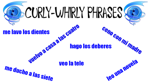 Curly Whirly Phrases Template
