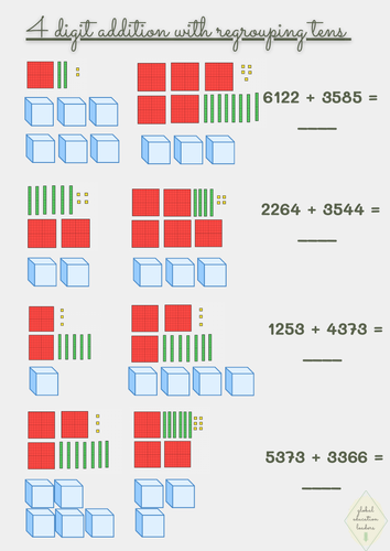 4-digit-addition-using-dienes-base-ten-blocks-with-regrouping