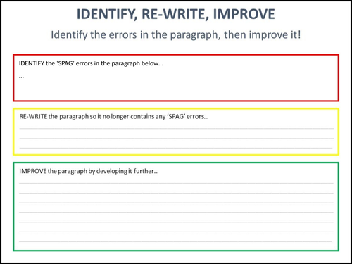 Identify, Re-Write, Improve