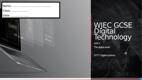 WJEC Digi Tech - Revision Workbook 17: Digital systems