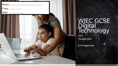 WJEC Digi Tech - Revision Workbook 19: Digital divide