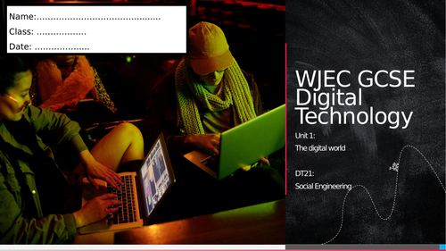 WJEC Digi Tech - Revision Workbook 21: Social engineering