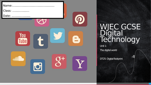 WJEC Digi Tech - Revision Workbook 25: Digital footprint