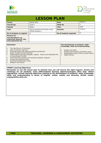 ict lesson plan