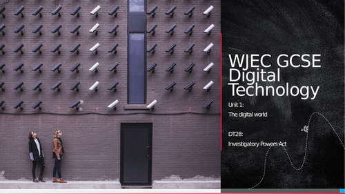 WJEC Digi Tech - Revision Workbook 28: Investigatory Powers Act