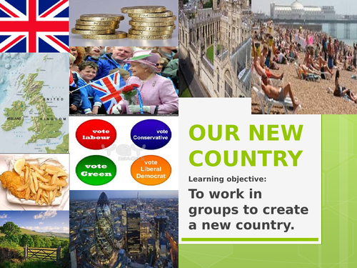 CREATE A NEW COUNTRY - FUN TUTORIAL OR GEOGRAPHY GROUP ACTIVITY