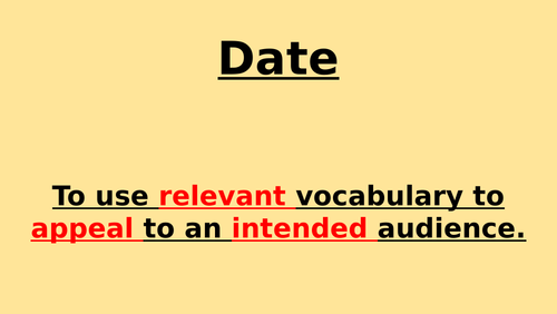 Dinosaur description lesson focusing on relevance of vocabulary - Year 6