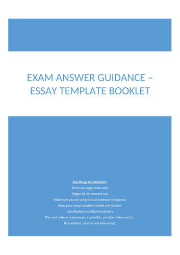 OCR A LEVEL EXAM GUIDANCE BOOKLET