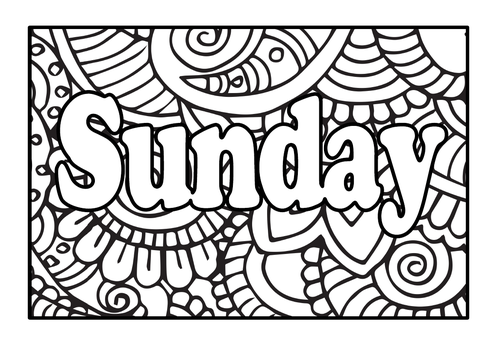 Mindfulness Coloring Pages For Kids - Printable Coloring Day of the Week