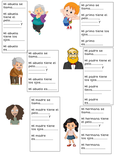 family-and-description-spanish-teaching-resources