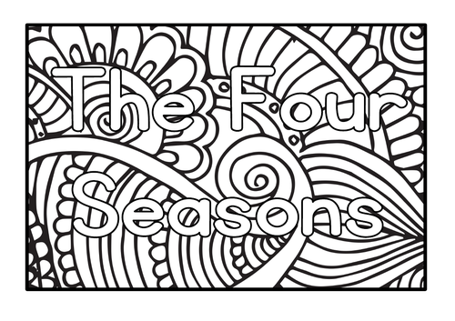 Mindfulness Coloring Pages For Kids - Printable Coloring The Four Seasons