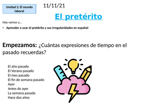 Spanish preterit tense, A level | Teaching Resources