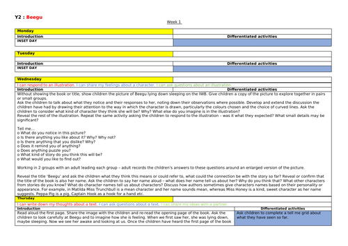 5Wk Beegu Planning and Resources Year 2