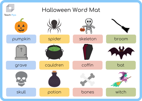 Halloween Word Mat