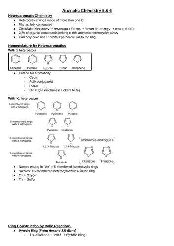 Aromatic chemistry