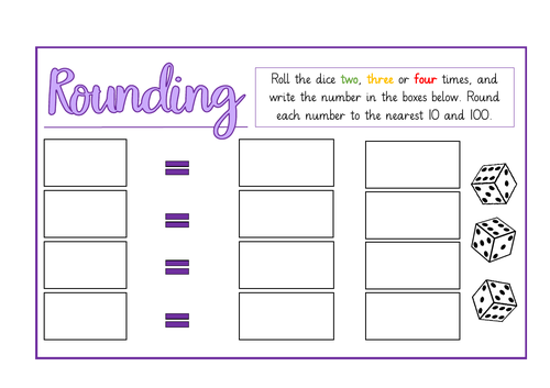 Rounding Dice Game