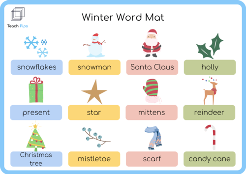 Winter Word Mat