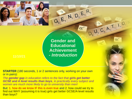 Gender and Educational Achievement - Introduction