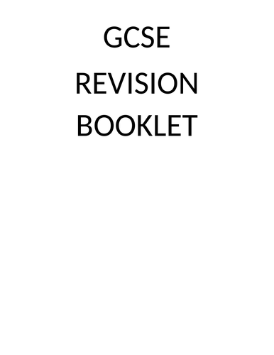 GCSE revision booklet