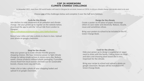 Climate change homework COP26
