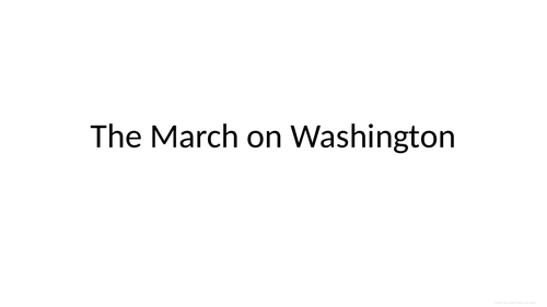 IBDP History: The March on Washington