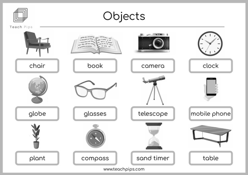 New- Objects Word Mat