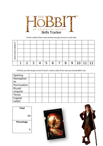 The Hobbit starter SPaG booklet