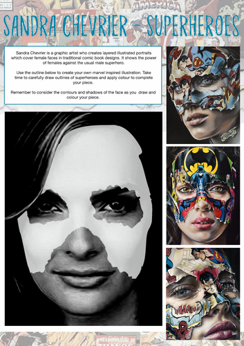 Art & Design Cover Lesson - Marvel Superheroes (Sandra Chevrier)