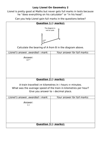 Lazy Lionel On Geometry 2