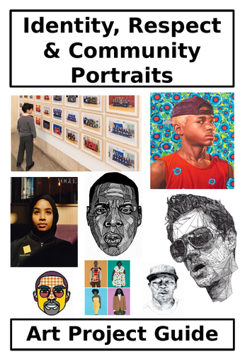 Black History Month Printable Portrait Drawing Art Identity Respect Booklet Worksheet Handout