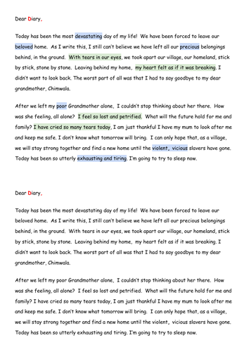 The Village That Vanished - diary entry