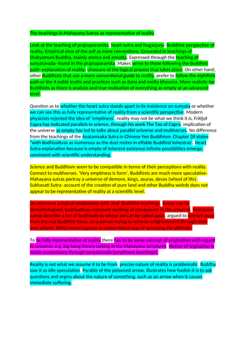 Buddhism Part B's- Bundle of 6 A* essays