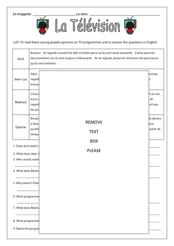 FRENCH - TV, FILM AND CINEMA REVISION