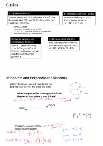 Edexcel AS level Maths Chapter 6 Circle