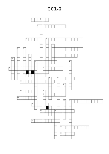 Chemistry Revision Crosswords (CC1-CC15)