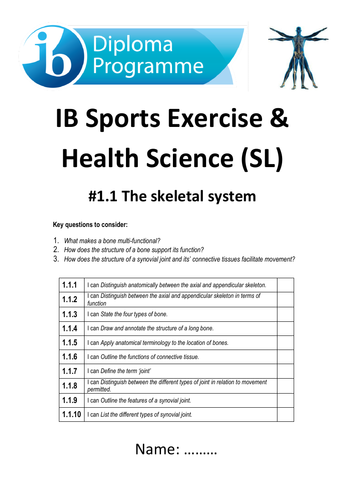 1.1 Skeletal System - IB SEHS