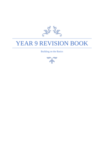 Year 9 Maths Revision Booklet