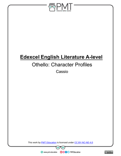 Othello Detailed Notes - Edexcel English Literature A-level