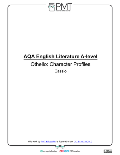 Othello Detailed Notes - AQA (A) English Literature A-level