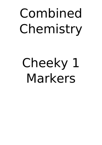 Combined Chemistry Cheeky 1 Markers