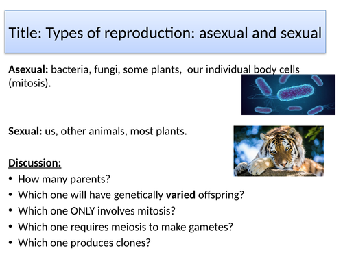 Types of reproduction New AQA Biology 1-9