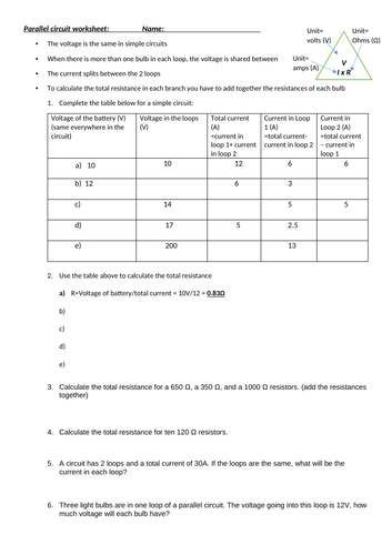 Series and parallel circuits lesson
