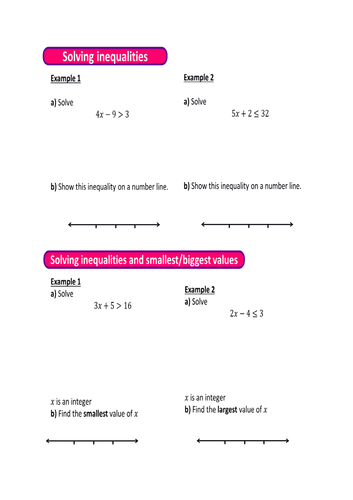 Solving inequalities 2-step