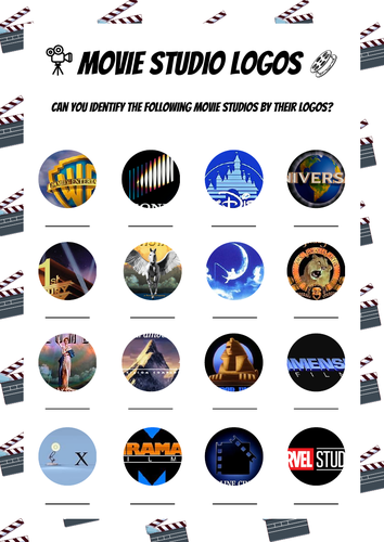 Media Studies Film / Movie Studio Guess the Logo. Quiz Sheet and Answers |  Teaching Resources