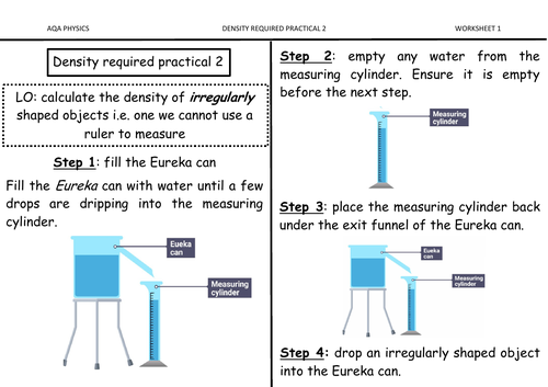 Density Required Practical 2 Teaching Resources 3238