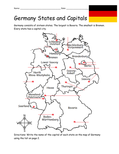 GERMANY - States and Capital Cities