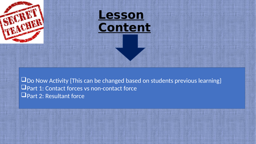 Types of forces and resultant force
