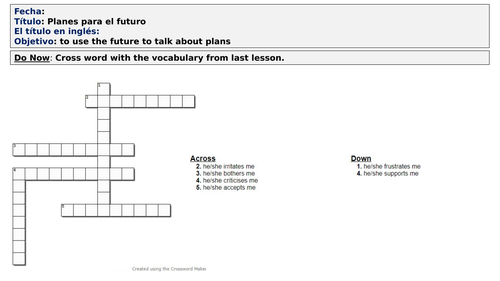 GCSE Spanish, Module 1:  Me, my family and friends